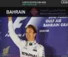 Nico Rosberg Bahreyn Grand Prix 2016 yılında zaferini kutluyor